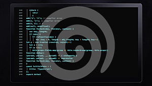 Javascript Source Code on screen