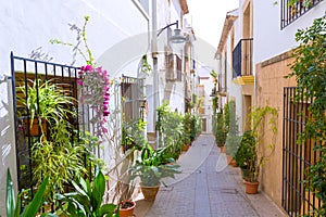Javea Xabia old town streets in Alicante Spain photo