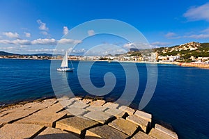 Javea Xabia skyline in Alicante Mediterranean Spain