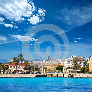 Javea Xabia skyline from Mediterranean sea Spain photo
