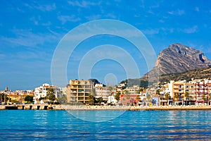 Javea Xabia skyline from Mediterranean sea Spain photo