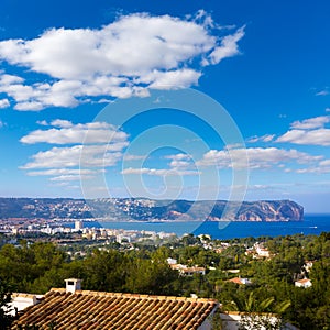 Javea Xabia skyline with San Antonio Cape Alicante