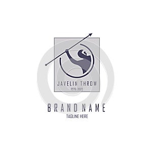 javelin throw sport logo template design for brand or company and other