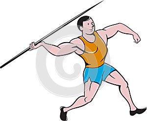 Javelin Throw Track and Field Cartoon