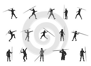 Javelin thrower silhouette, Javelin thrower SVG, Javelin thrower vector