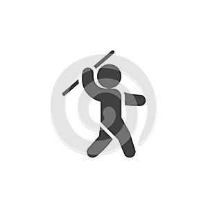 Javelin thrower vector icon