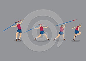 Javelin Throwing Sport Action Sequence