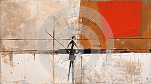 Javier Gorbegnez Red Orange: A Study In Balanced Composition And Precisionist Art photo
