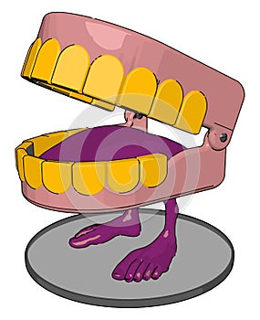 Jaw toy, illustration, vector