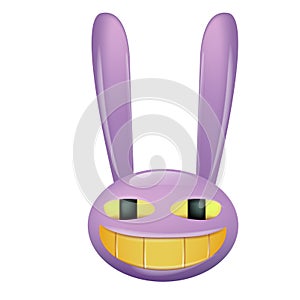 Jax bunny from The Amazing Digital Circus isolated on white background. Jax amazing digital circus vector clip art