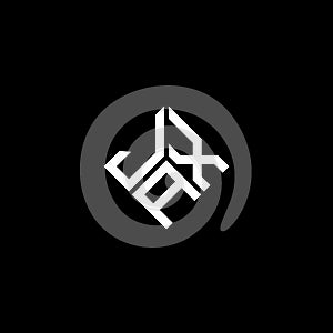 JAX letter logo design on black background. JAX creative initials letter logo concept. JAX letter design photo