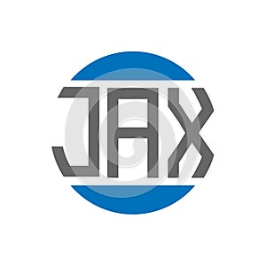 JAX letter logo design on white background. JAX creative initials circle logo concept. JAX letter design photo