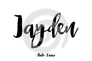 Jayden Male Name Stylish Bold Grunge Typography Text Lettering Vector Design