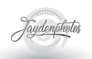 Jayden Personal Photography Logo Design with Photographer Name. photo