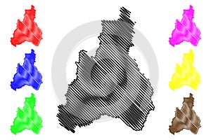 Jayuya municipality Commonwealth of Puerto Rico, Porto Rico, PR, Unincorporated territories of the United States map vector photo