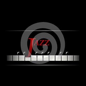 Jazz cafe concept. Abstract piano keyboard. Musical creative invitation.