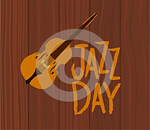 Jazz day poster with fiddles photo