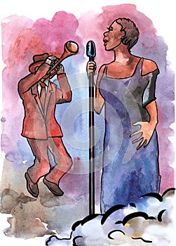 Jazz female singer and trumpeter