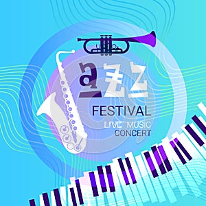 Jazz Festival Live Music Concert Poster Advertisement Banner