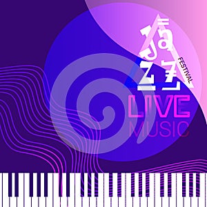 Jazz Festival Live Music Concert Poster Advertisement Banner