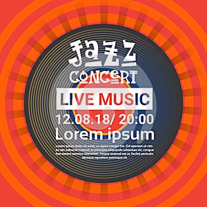 Jazz Festival Live Music Concert Poster Advertisement Retro Banner