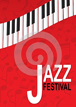 jazz festival poster design. Vector illustration decorative design