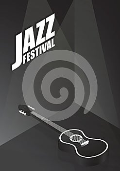 jazz festival poster design. Vector illustration decorative design