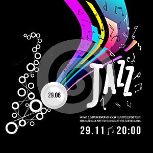 Jazz festival poster template. Jazz music. Saxophone. International Jazz Day. Vector design element