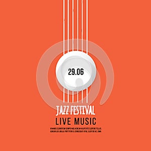 Jazz festival poster template. Jazz music. Saxophone. International Jazz Day. Vector design element