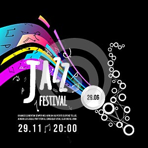 Jazz festival poster template. Jazz music. Saxophone. International Jazz Day. Vector design element