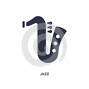 jazz icon on white background. Simple element illustration from music concept