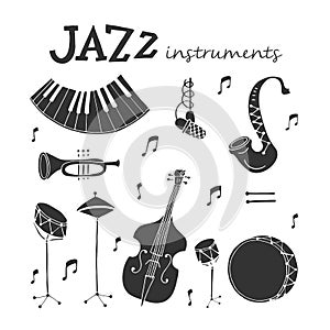 Jazz instruments icons