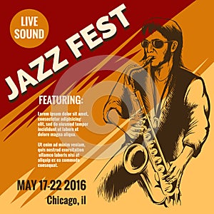 Jazz music festival poster