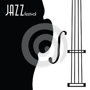 Jazz music festival, poster background template.