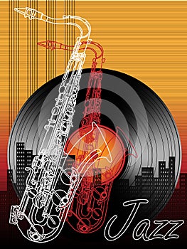 Jazz music festival, poster background template