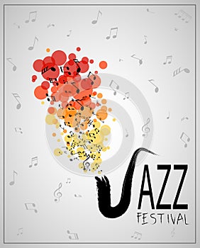 Jazz music festival. Poster template.