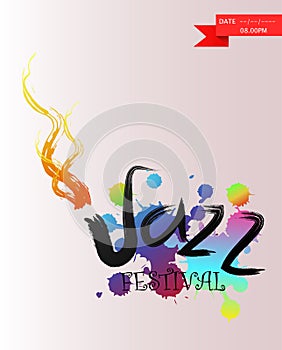 Jazz music festival. Poster template.