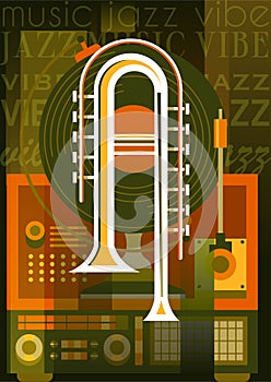 Jazz music festival vector poster