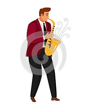 Jazz music saxophonist player