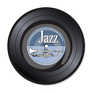 Jazz music vinyl record