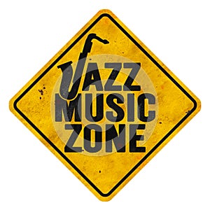 Jazz Music Zone Sign photo