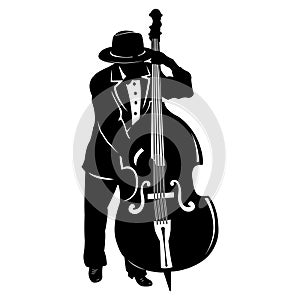 jazz musician playing bass