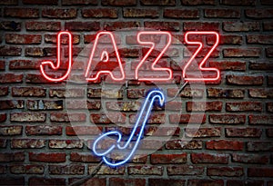 Jazz neon sign.