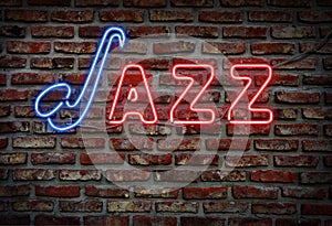 Jazz neon sign. photo