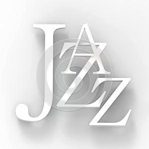 Jazz poster. 3D illustration