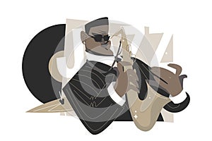 Jazz saxophone man player