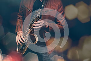 Jazz saxophone player img