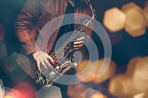 Jazz saxophone player img