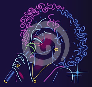 Jazz singer neon sign