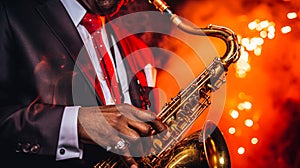 jazzman play in saxophone generative ai